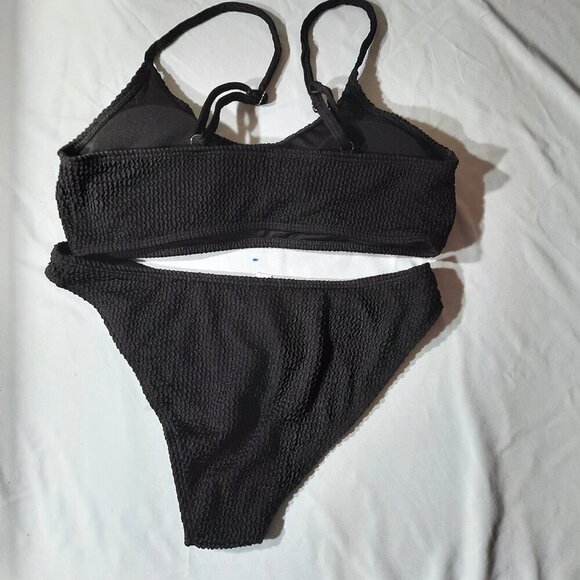 Black Ribbed Bikini - Picture 2 of 3